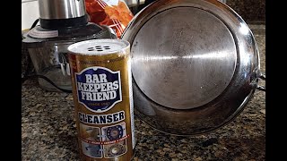 Bar Keepers Friend Cleaned A Dirty Skillet It Really Works [upl. by Neltiak540]