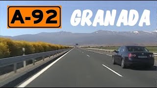 A92 Granada  Autovía SevillaGranadaAlmería  Tramo Alcudia de Guadix  A92 highway  Spain [upl. by Asyar]