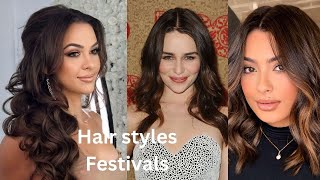 easy half up half down hairstyles straight simple long hair tutorial [upl. by Imugem610]