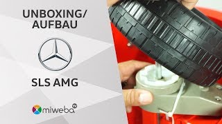 Wir PACKEN das Kinder Elektroauto Mercedes SLS AMG AUS 🚗⚡ Unboxing  Deutsch [upl. by Hube]