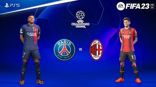 FIFA 23  PSG vs AC Milan  UEFA Champions League 2324 Full Match  PS5™ Gameplay 4K60 [upl. by Lexy]