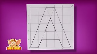 Write Block Style Alphabet A  Arts amp Crafts [upl. by Hgielar]