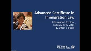 Advanced Certificate in Immigration Law [upl. by Sontag629]