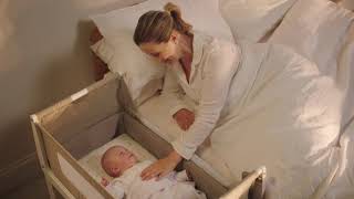 Tutti Cozee Bedside Crib  instruction video [upl. by Christensen]