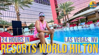 24 Hours Staying at the Las Vegas HILTON at Resorts World [upl. by Slohcin]