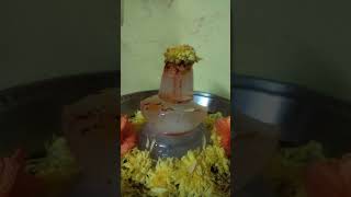 Shiva lingam at home🙏 devotional viralshort youtubeshorts subscribemychannel [upl. by Onailerua]