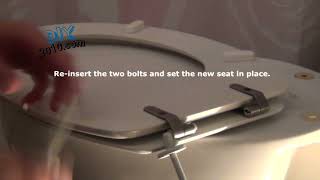 How to Replace a Toilet Seat  How to Remove and Install a Toilet Seat  Toilet Seat and Cover [upl. by Sedinoel564]