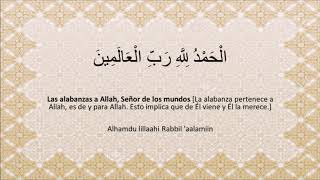 001 Surah Fatiha en español y árabe cón transliteración [upl. by Shriner]