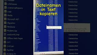 Windows Trick Dateinamen in Textdatei kopieren  exportieren Dateiliste erstellen [upl. by Ynnos117]