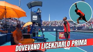 Kyrgios contro Carlos Bernardes dopo l’errore a Shanghai era larbitro dellultimo match con Sinner [upl. by Jeth417]