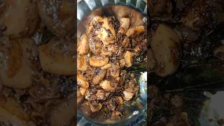 Mushroom pepper fry recipe 🤤 shortvideo dimlvlogs mushroom [upl. by Urion820]