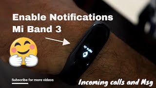 Mi Band 3456 How to Enable Incoming Call Alerts amp WhatsApp Notifications  2020 [upl. by Yeknarf770]