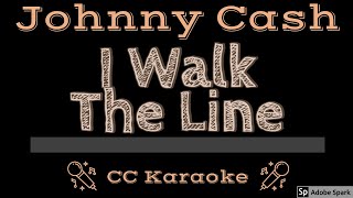 Johnny Cash • I Walk The Line CC Karaoke Instrumental Lyrics [upl. by Sophi81]