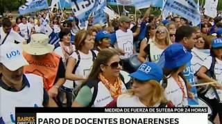 Paro de docentes bonaerenses – Telefe Noticias [upl. by Mitran555]