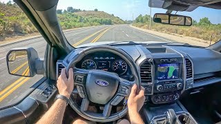 2019 Ford F150  POV Test Drive Elevate FS Rack and RetraxPRO XR Tonneau Cover [upl. by Nosemaj867]