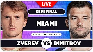 ZVEREV vs DIMITROV • ATP Miami Open 2024 SF • LIVE Tennis PlaybyPlay Stream [upl. by Atinar658]