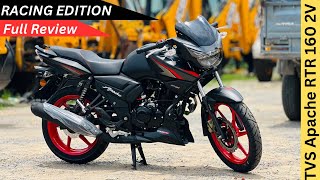 2024 TVS Apache RTR 160 2V Racing Edition Full Detailed Review🔥New Updates amp Changes❤️Racing [upl. by Hite898]