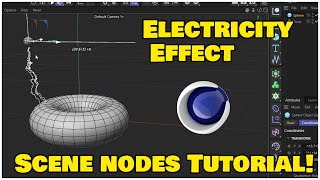 Create Electricity Effect With Scene Nodes Closest Points Node  Cinema 4D [upl. by Shae]