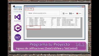 Visual C 142 DataGridView captura y validación de celdas y formulario con TabControl [upl. by Antonia904]
