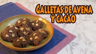 Galletas de avena y cacao 🍪 🍫 ¡¡Muy saludables y ricas [upl. by Kassey162]