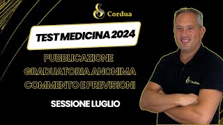 Test Medicina 2024  Graduatoria anonima  COMMENTO SESSIONE LUGLIO [upl. by Hairam]