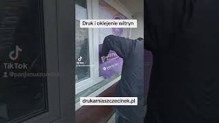 Oklejanie witryn sklepowych wwwdrukarniaszczecinekpl drukarnia reklama drukarniaszczecinek [upl. by Ignatia]