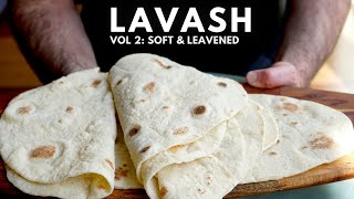 My Favorite Flatbread for Kebabs  Soft and Leavened Lavash [upl. by Slen426]