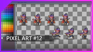 Pixel Art Timelapse 12  Gambler Assets Part 1  Idle and Run Animations [upl. by Caty]