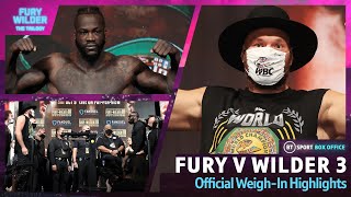 Tyson Fury vs Deontay Wilder 3  WeighIn Highlights [upl. by Siro]