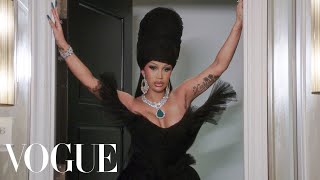 Cardi B Gets Ready for the 2024 Met Gala  Last Looks  Vogue [upl. by Esidarap]