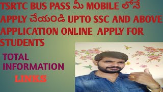 HOW TO APPLY TSRTC BUS PASS IN MOBILEUPTO SSC FREE PASS AND ABOVE SSC [upl. by Enuahs]