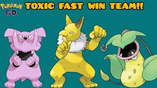 Triple Shadow Toxic Team gives fastest win in Great league remix cup Pokemon Go battle league [upl. by Iemaj]