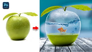 Photo Manipulation in Photoshop  Apple and Fish [upl. by Ayatnwahs]