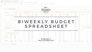 Digital Monthly Biweekly Budget with 3 budgets Spreadsheet in Google Sheets and Excel [upl. by Gerrie]