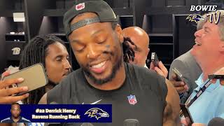 Hear from Ravens RB Derrick Henry after the Ravens 3023 win vs the Commanders 10132024 [upl. by Eziechiele]