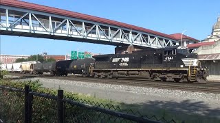 Norfolk Southern AC44C6M 4541 Manifest Train Meets Trash Train Altoona Pennsylvania [upl. by Stafford190]