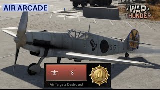 Flegels Bf 109A 8 Kill Walkthrough Air Arcade War Thunder [upl. by Levitt]