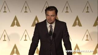 Leonardo DiCaprio Oscar Nominee Luncheon 2014  ScreenSlam [upl. by Henrie140]