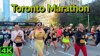 【4K】TORONTO WATERFRONT MARATHON  RUNNING DOWNTOWN TORONTO [upl. by Laraine]