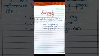 Project Bibliography  How to write an Bibliography in Project shorts projectfile [upl. by Ttehc]