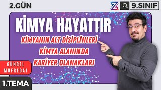 Kimya Alt Disiplinleri  Kariyer Olanakları  PDF 📌 9SINIF KİMYA YENİ MÜFREDAT 2025 📌1ÜNİTE GÜN2 [upl. by Neevan]