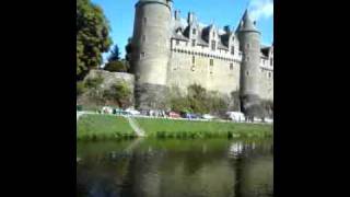 Josselin de Chateau  Josselin castle a very popular Brittany tourist attraction [upl. by Jamil171]