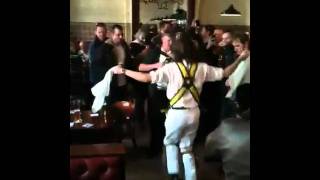 WathUponDearne Morris Dancer at the Sheffield Tap [upl. by Atnauqal885]