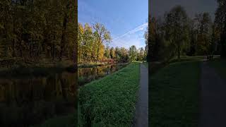 Double Side Panorama of Autumn in Reflection 4K HDR GoPro HERO12 Black walkingtour asmr explore [upl. by Okoy]