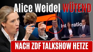 💥EKLAT IM TV Show eskaliert  Alice Weidel stürmt WÜTEND aus dem Studio ZDF VERLIERT die Kontrolle [upl. by Arrotal966]