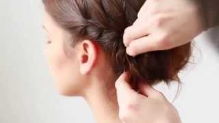 5 Quick amp Easy Bridesmaid Hairstyles  5 French Braid Chignon [upl. by Rhu319]