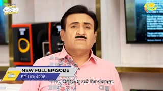 FULL EPISODE 4206 Jethalal ko Hua Nuksan  Taarak Mehta Ka Ooltah Chashmah [upl. by Aicilav]