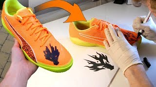 Soccer Cleat Customisation DragonFirequot Edition with a Sharpie [upl. by Silvie299]