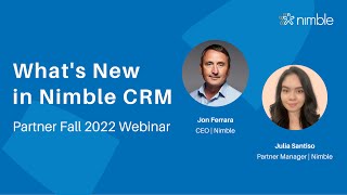 Whats New in Nimble CRM Partner Fall 2022 Webinar [upl. by Laekcim972]