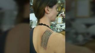 Ha Taew Sak Yant Tattoo by Ajarn Noo Kanpai  092016 [upl. by Ainocal]